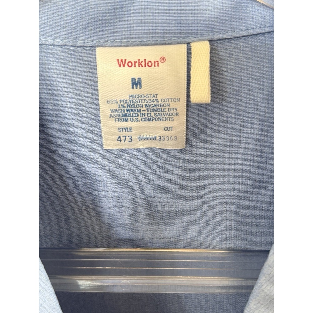 Worklon Micro-Stat ESD Lab Coat Medium NWOT Blue Anti Static Cleanroom 473 - Picture 8 of 11